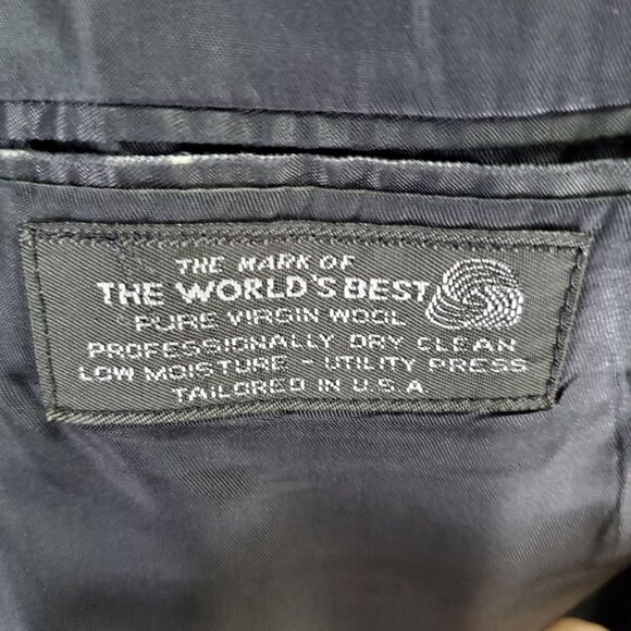 Christian Dior Jacket Mens 42L Gray Monsieur Pinstripe Double Breasted Wool - Picture 4 of 9